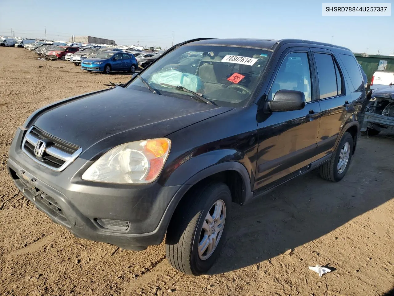 2004 Honda Cr-V Ex VIN: SHSRD78844U257337 Lot: 77129884