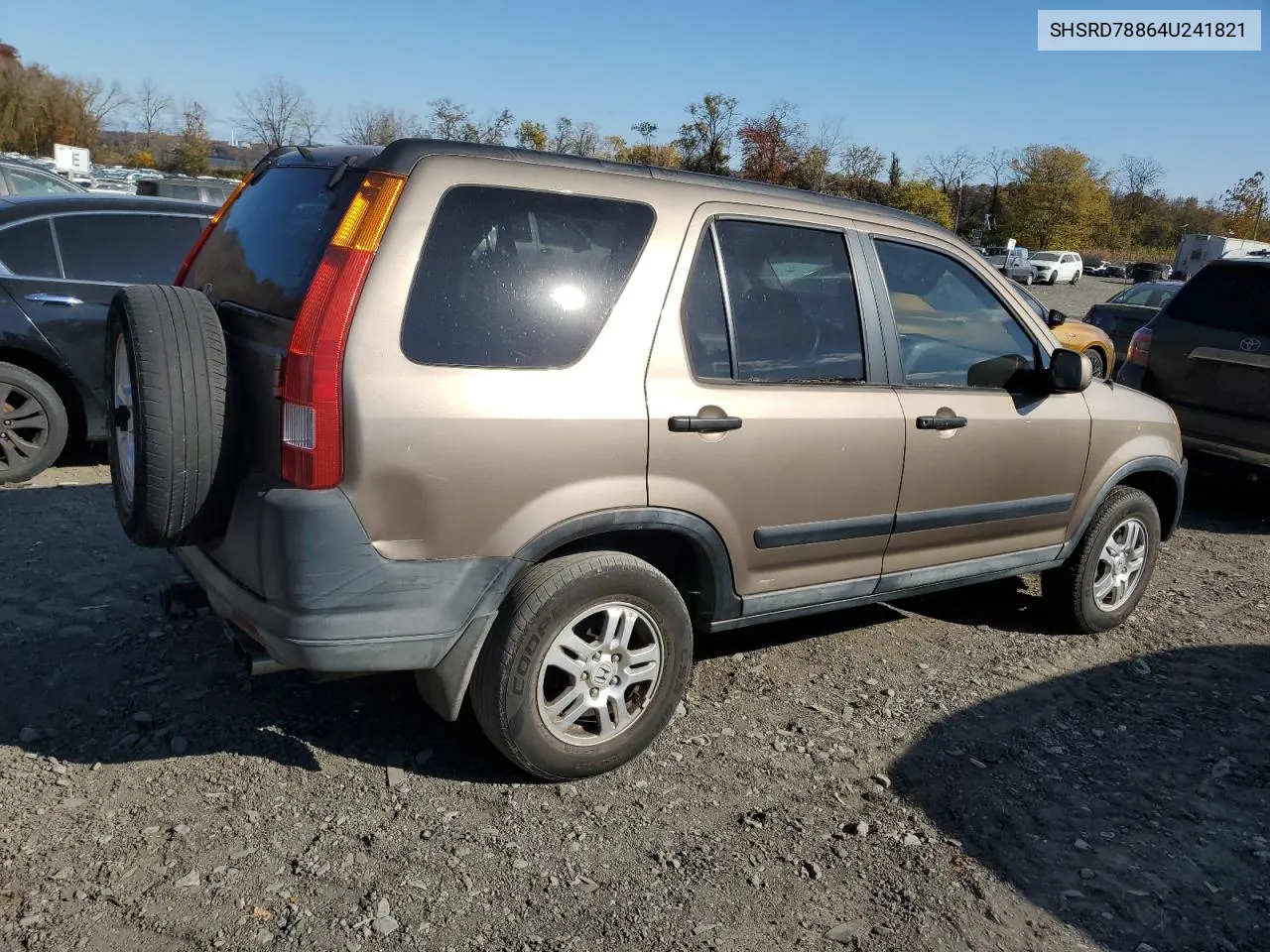 2004 Honda Cr-V Ex VIN: SHSRD78864U241821 Lot: 77342754