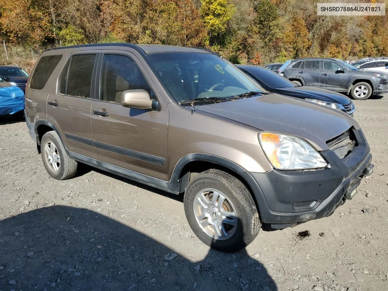 2004 Honda Cr-V Ex VIN: SHSRD78864U241821 Lot: 77342754