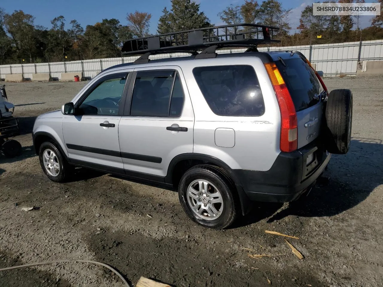 2004 Honda Cr-V Ex VIN: SHSRD78834U233806 Lot: 77450714