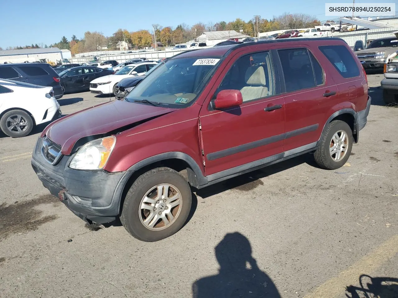 2004 Honda Cr-V Ex VIN: SHSRD78894U250254 Lot: 77637834