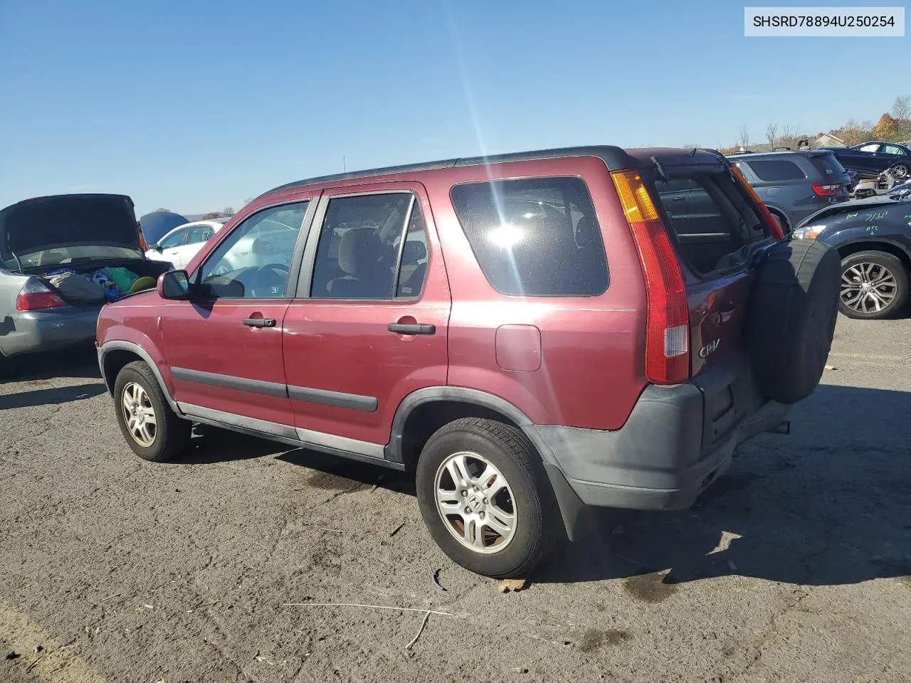 2004 Honda Cr-V Ex VIN: SHSRD78894U250254 Lot: 77637834