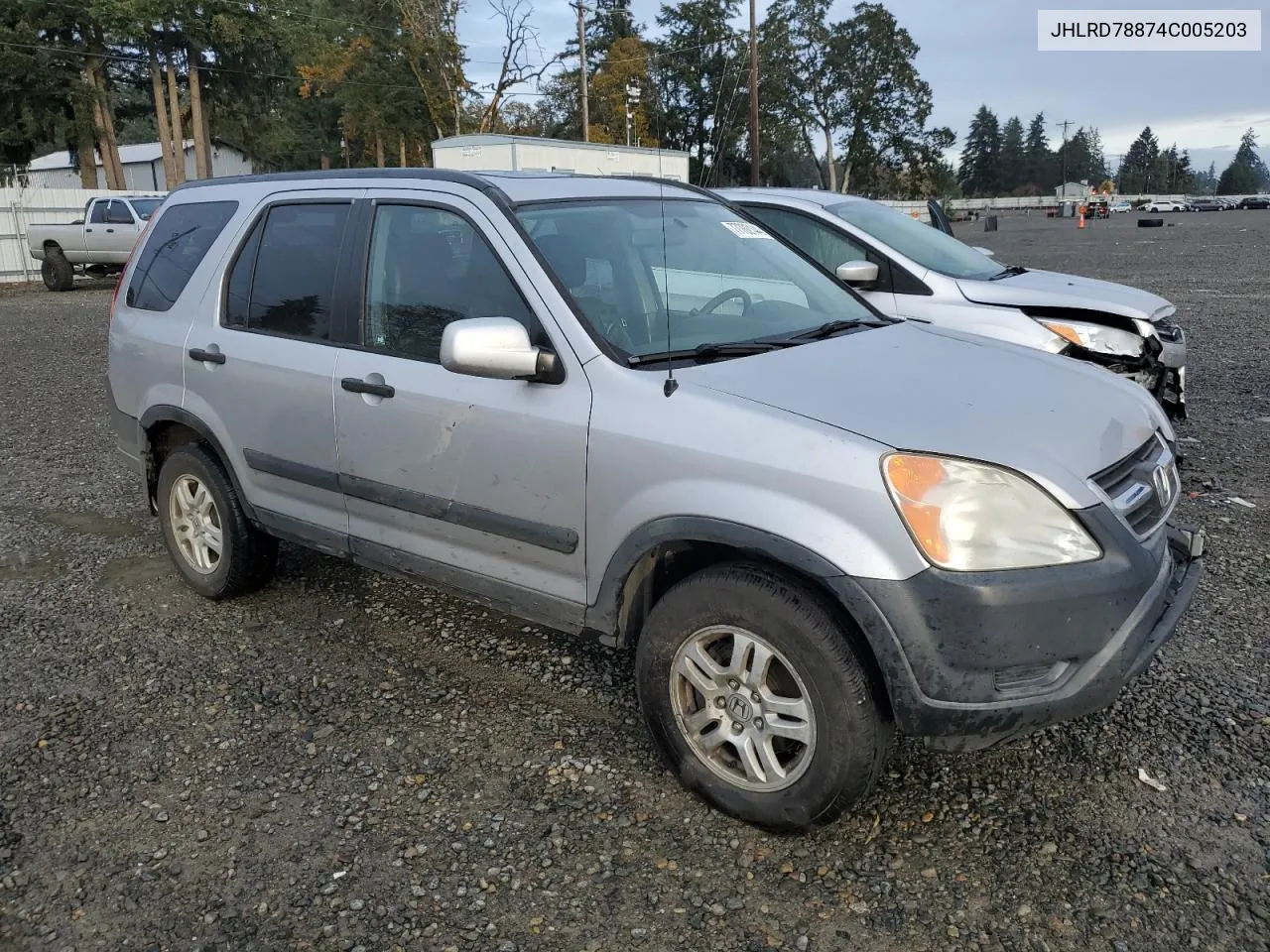 2004 Honda Cr-V Ex VIN: JHLRD78874C005203 Lot: 77702144