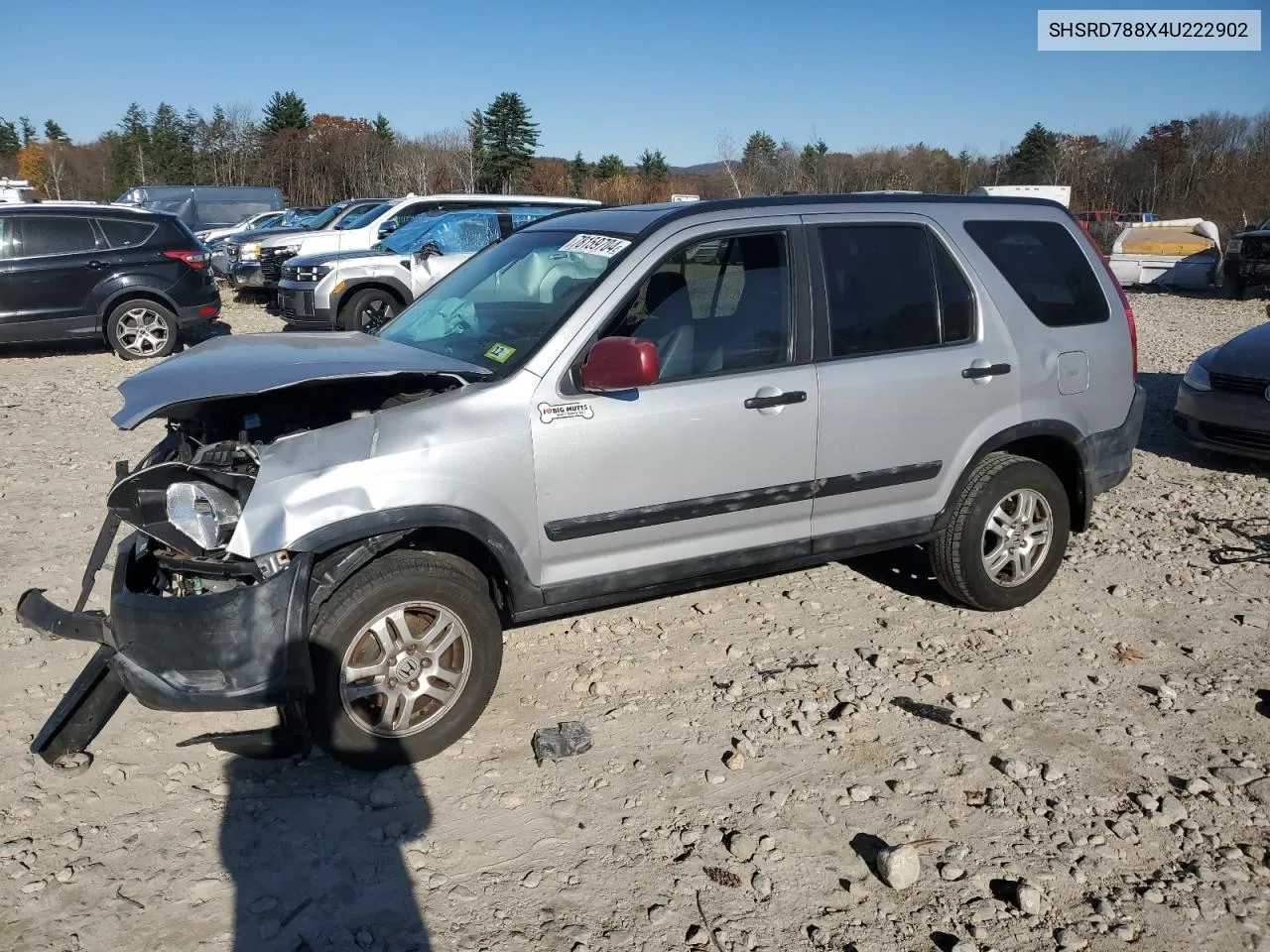 2004 Honda Cr-V Ex VIN: SHSRD788X4U222902 Lot: 78159704