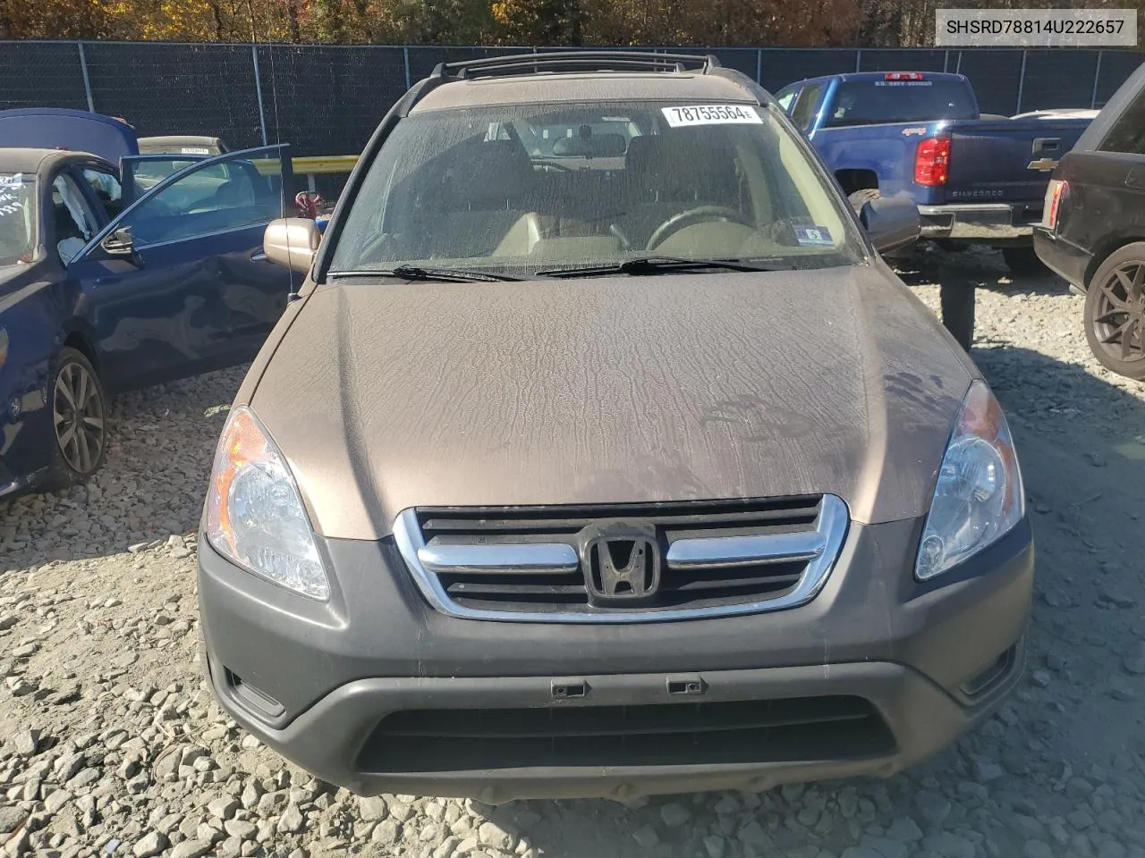 2004 Honda Cr-V Ex VIN: SHSRD78814U222657 Lot: 78755564