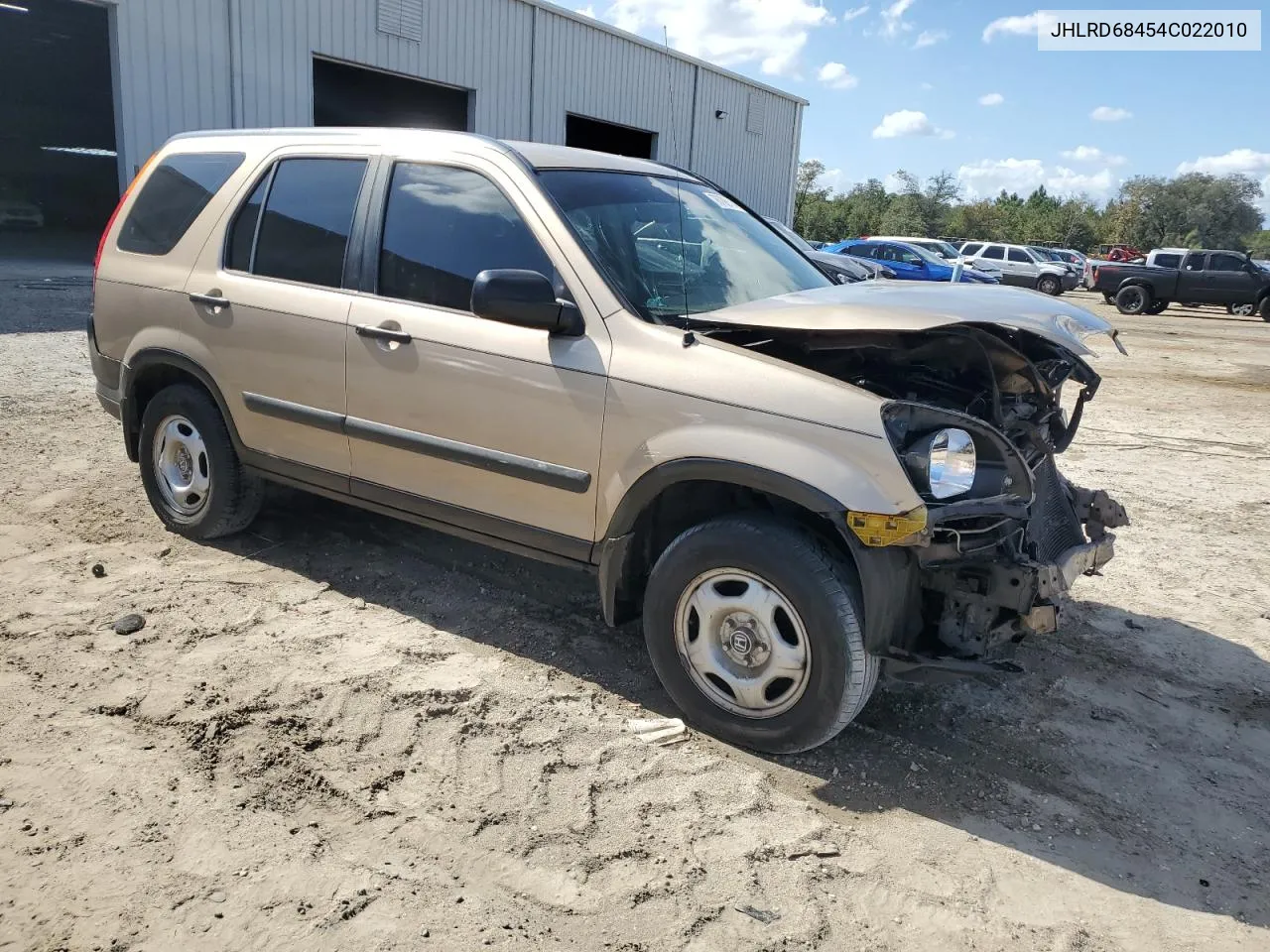 2004 Honda Cr-V Lx VIN: JHLRD68454C022010 Lot: 78798114