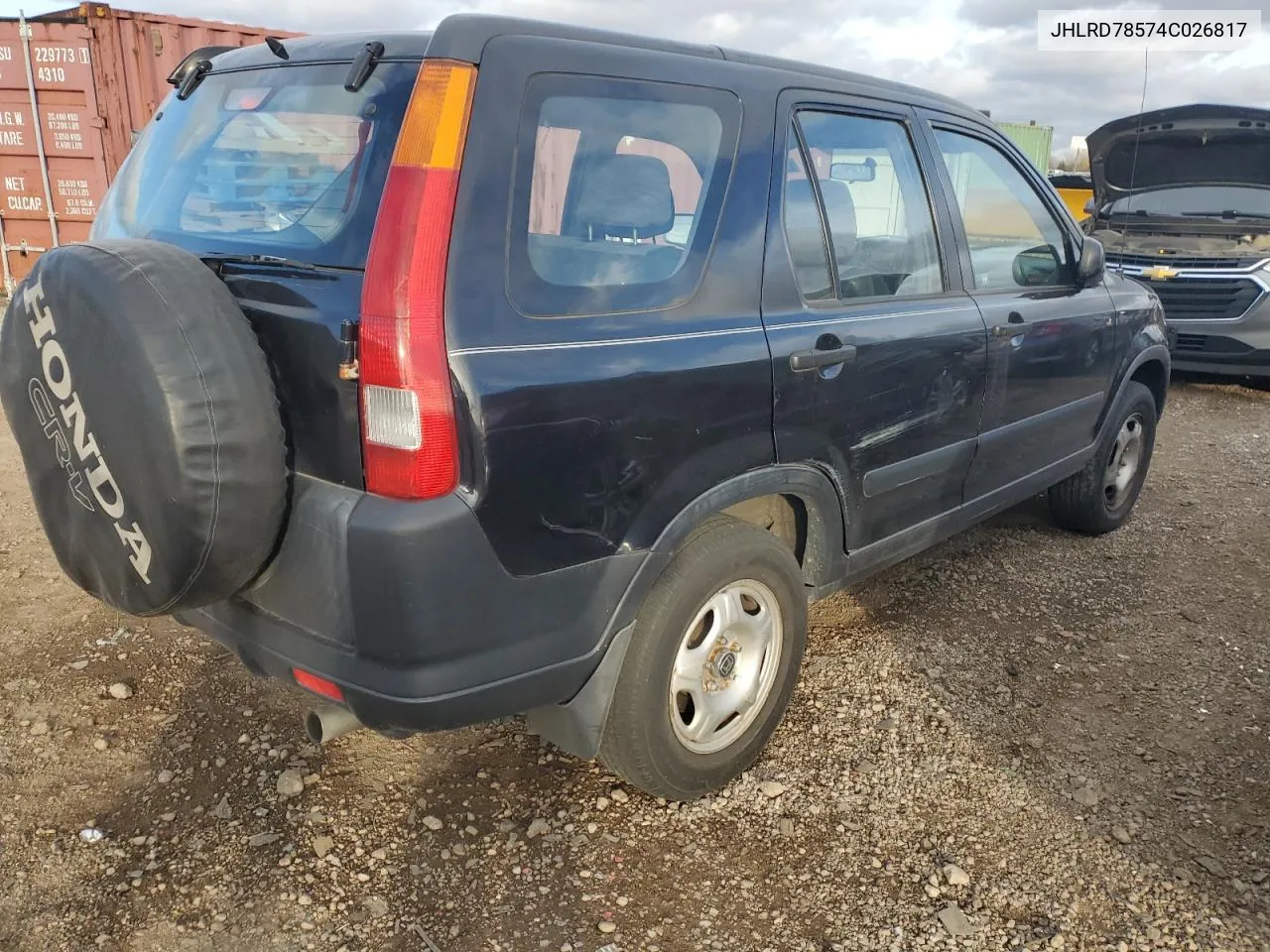 2004 Honda Cr-V Lx VIN: JHLRD78574C026817 Lot: 78844294