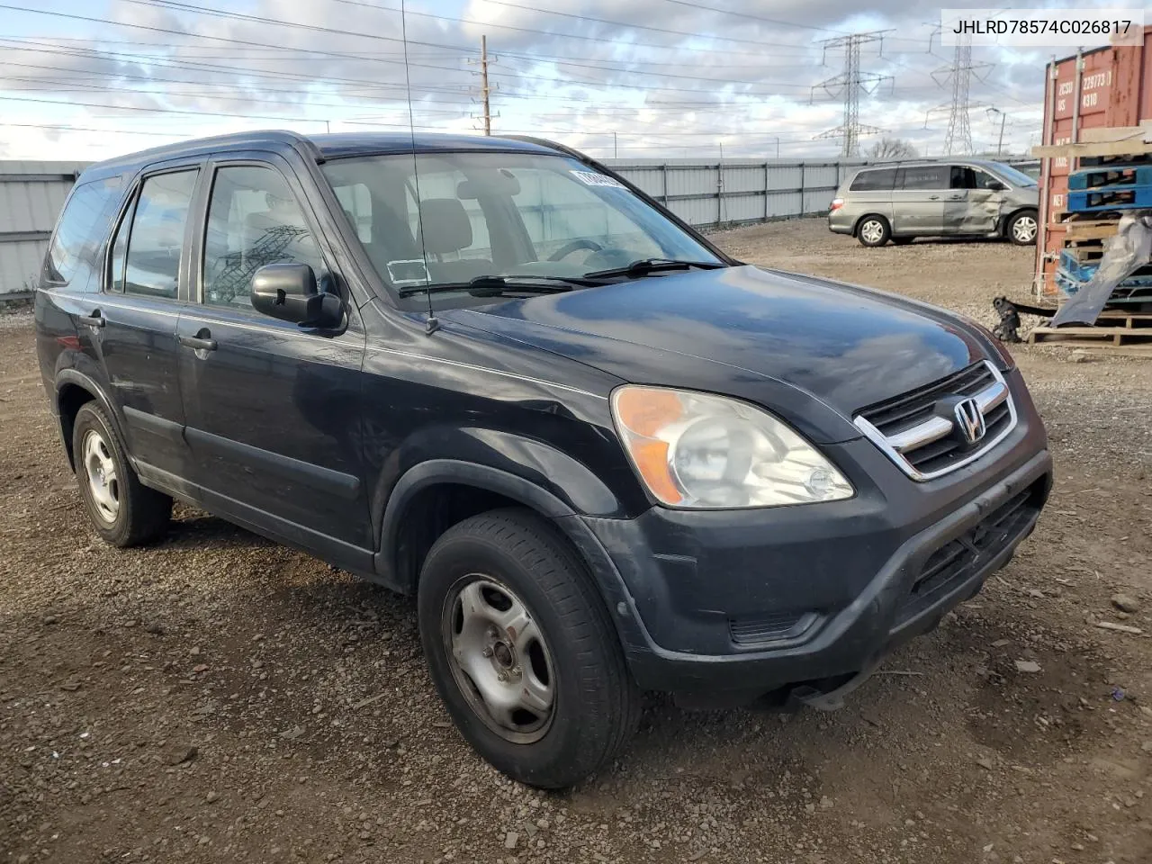 2004 Honda Cr-V Lx VIN: JHLRD78574C026817 Lot: 78844294