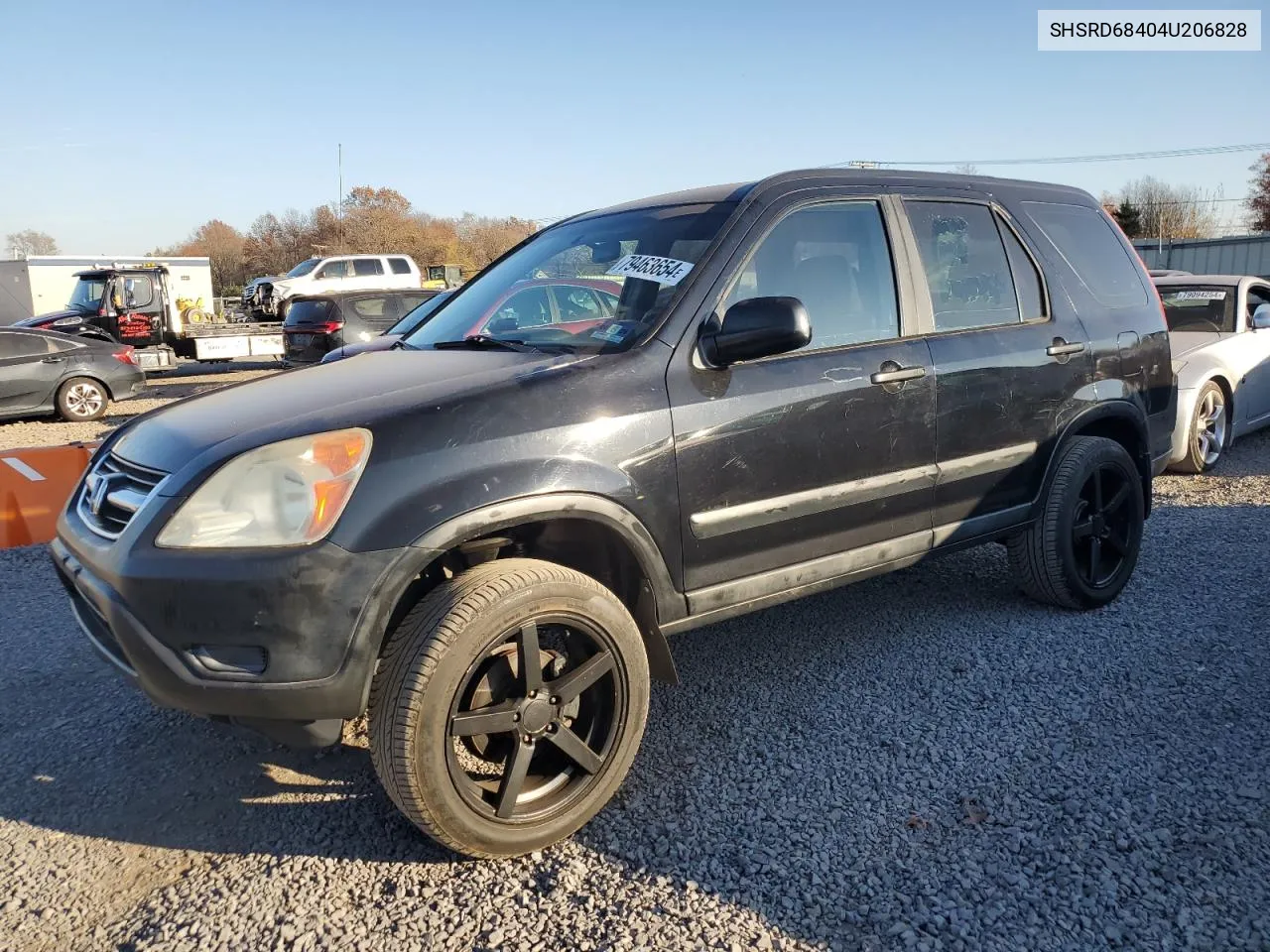 2004 Honda Cr-V Lx VIN: SHSRD68404U206828 Lot: 79463654