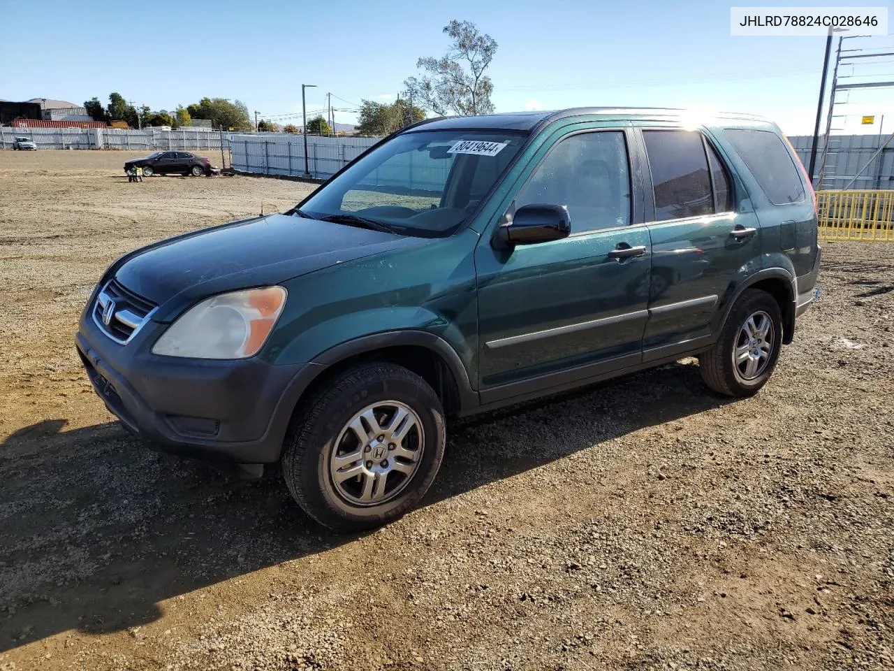 2004 Honda Cr-V Ex VIN: JHLRD78824C028646 Lot: 80419644