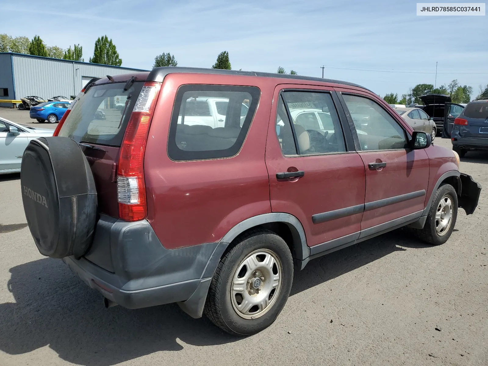 2005 Honda Cr-V Lx VIN: JHLRD78585C037441 Lot: 54806984