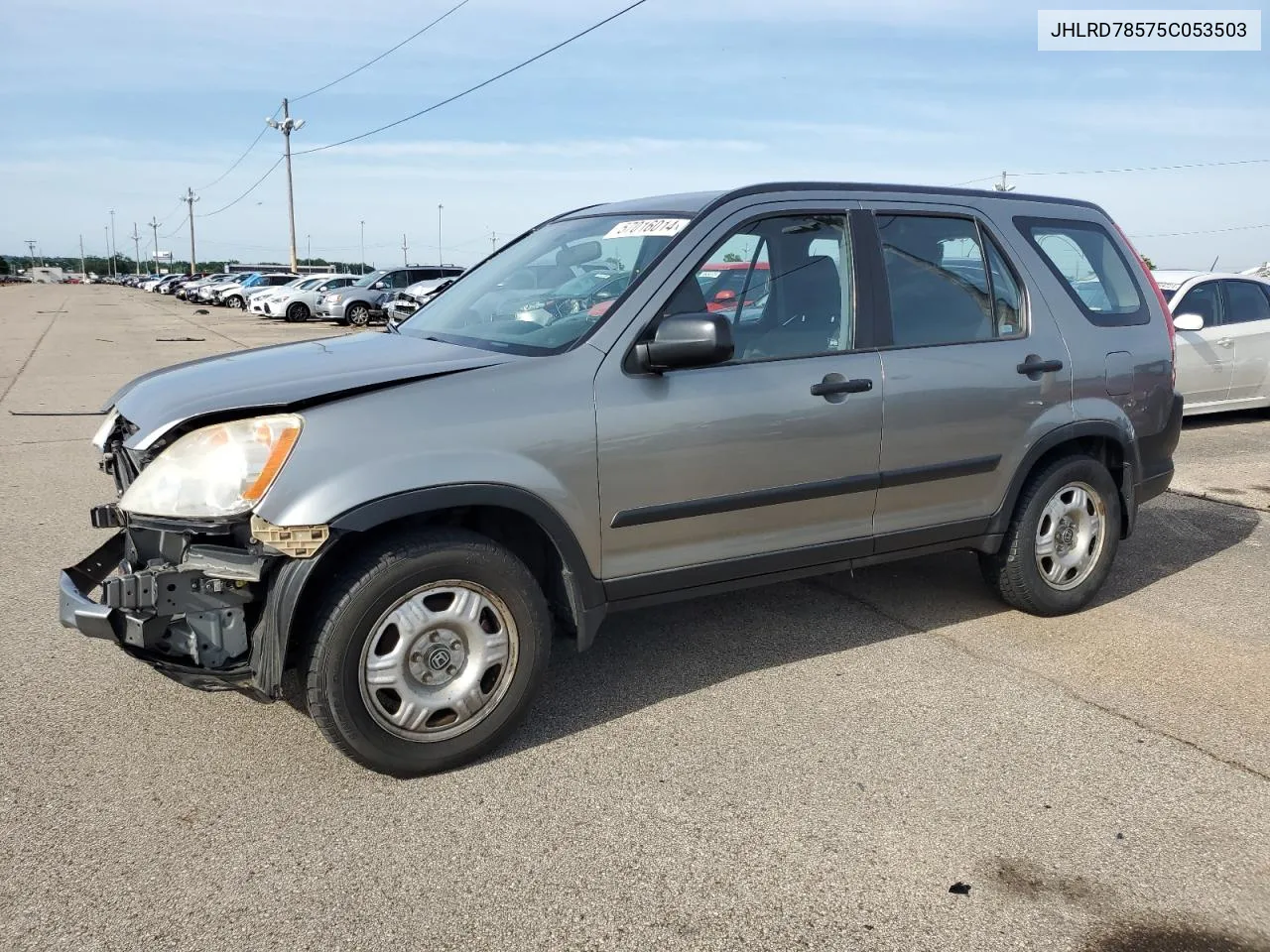 2005 Honda Cr-V Lx VIN: JHLRD78575C053503 Lot: 57016014