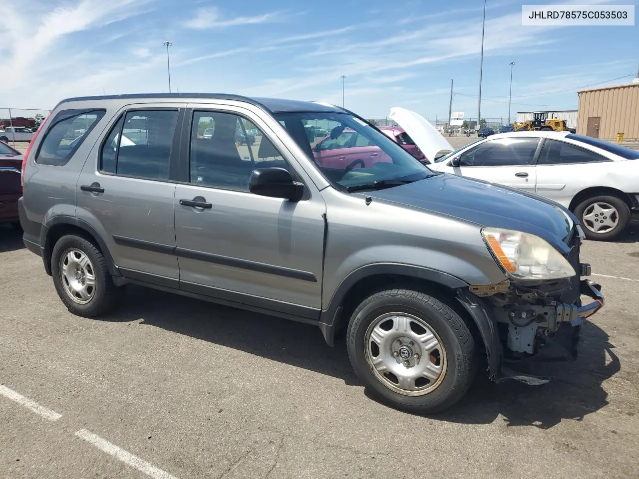 2005 Honda Cr-V Lx VIN: JHLRD78575C053503 Lot: 57016014