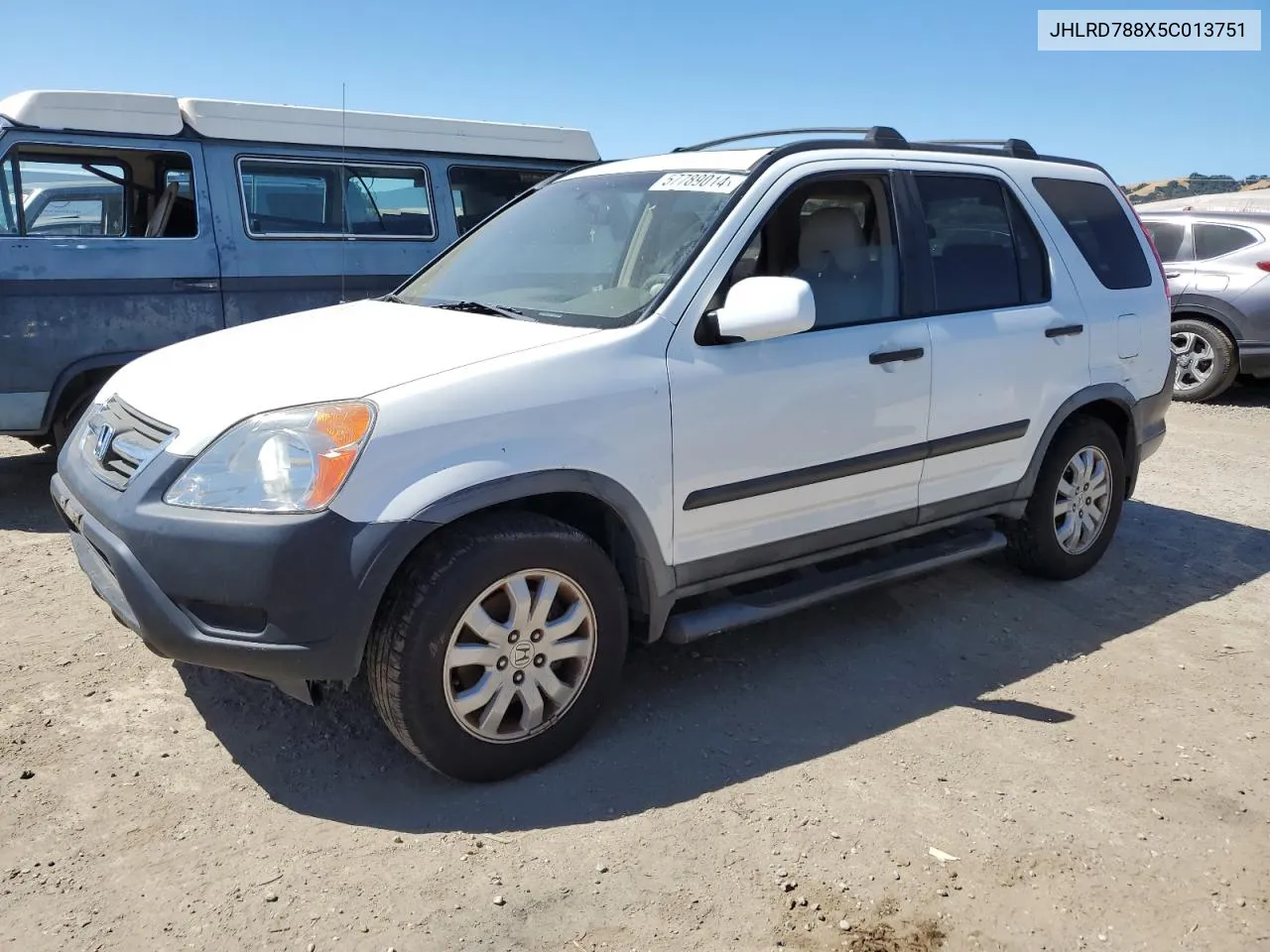 2005 Honda Cr-V Ex VIN: JHLRD788X5C013751 Lot: 57789014