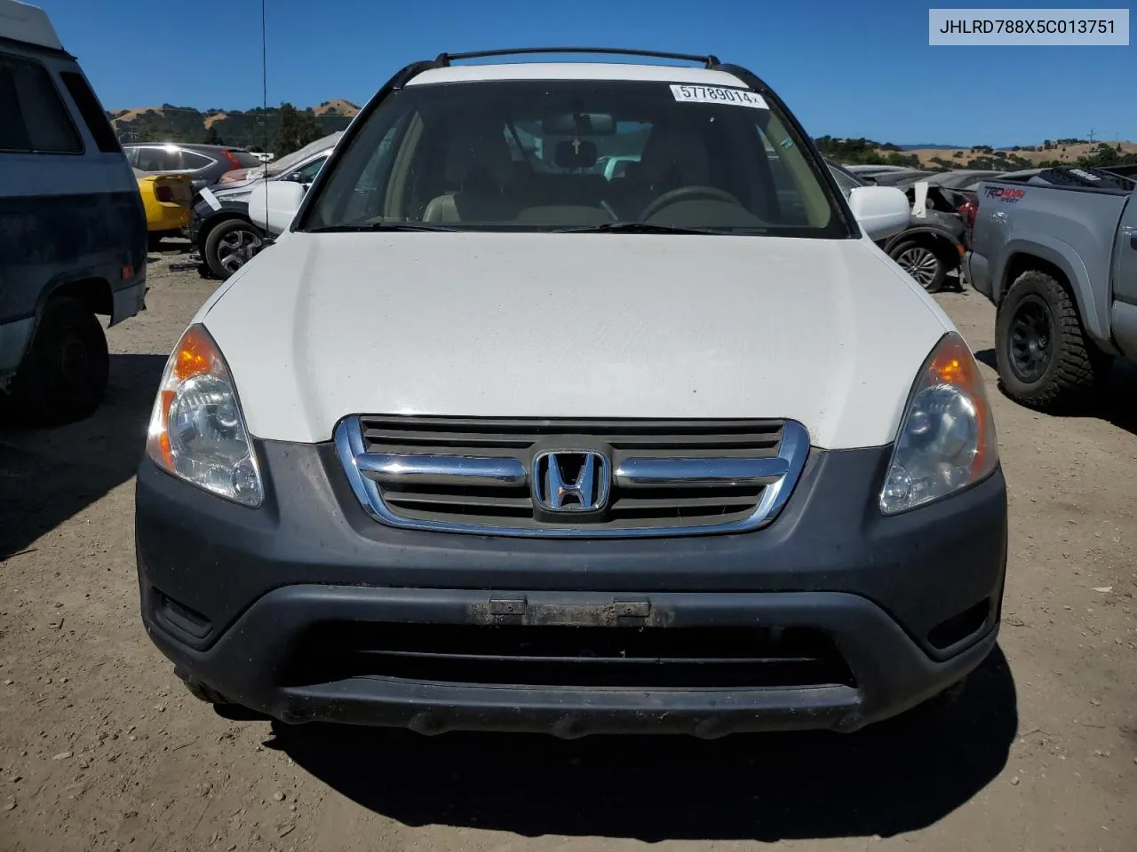 2005 Honda Cr-V Ex VIN: JHLRD788X5C013751 Lot: 57789014