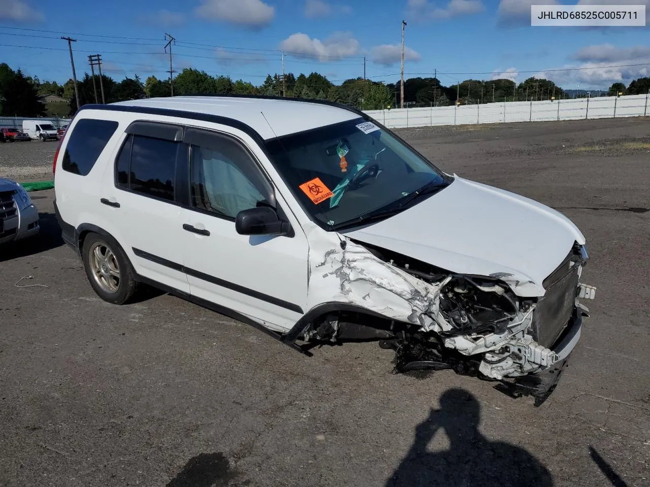 2005 Honda Cr-V Lx VIN: JHLRD68525C005711 Lot: 59366964