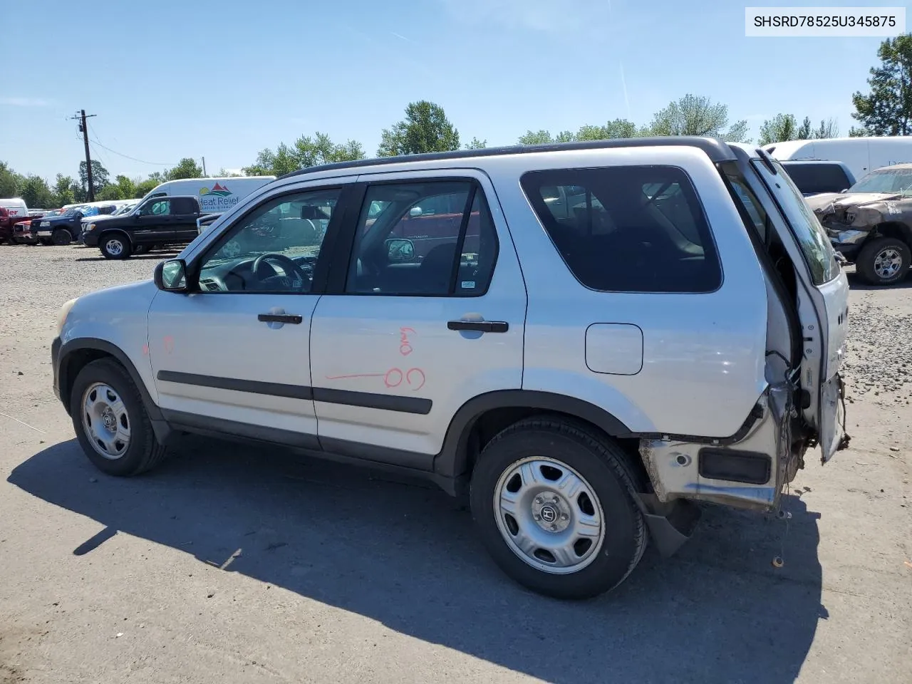 2005 Honda Cr-V Lx VIN: SHSRD78525U345875 Lot: 59371044