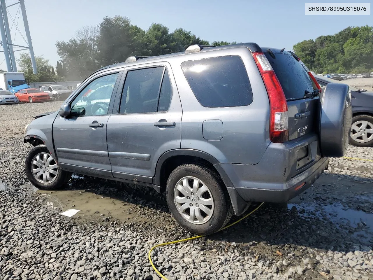 2005 Honda Cr-V Se VIN: SHSRD78995U318076 Lot: 62936574