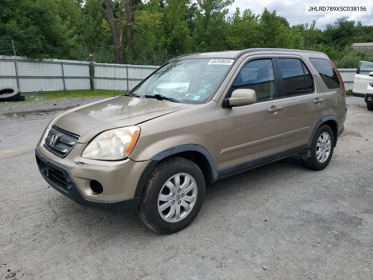 2005 Honda Cr-V Se VIN: JHLRD789X5C038156 Lot: 65359034