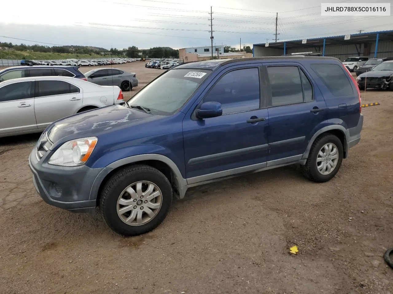 2005 Honda Cr-V Ex VIN: JHLRD788X5C016116 Lot: 68152504