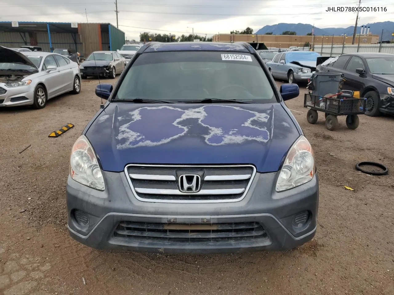 2005 Honda Cr-V Ex VIN: JHLRD788X5C016116 Lot: 68152504