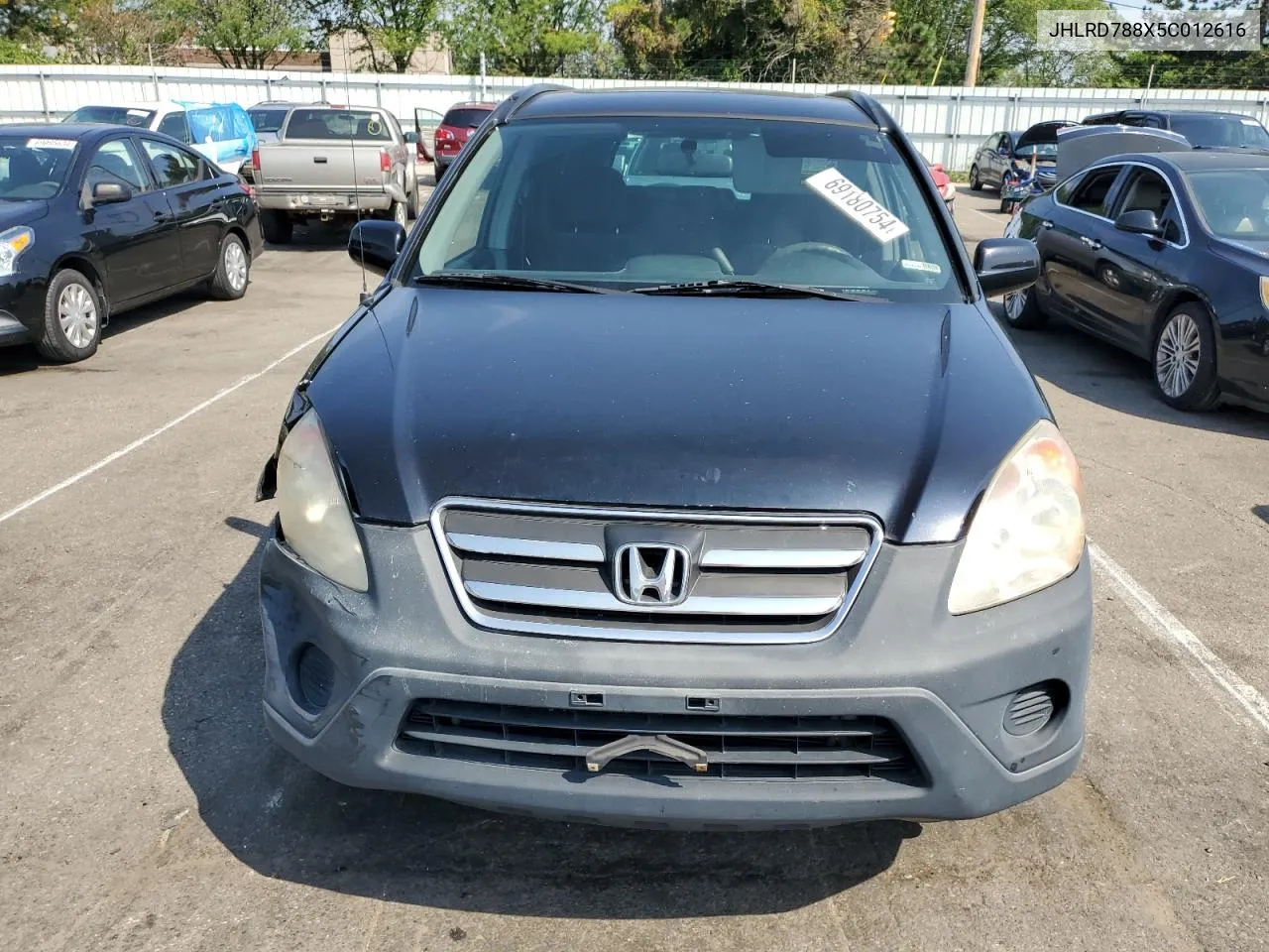 2005 Honda Cr-V Ex VIN: JHLRD788X5C012616 Lot: 69180754