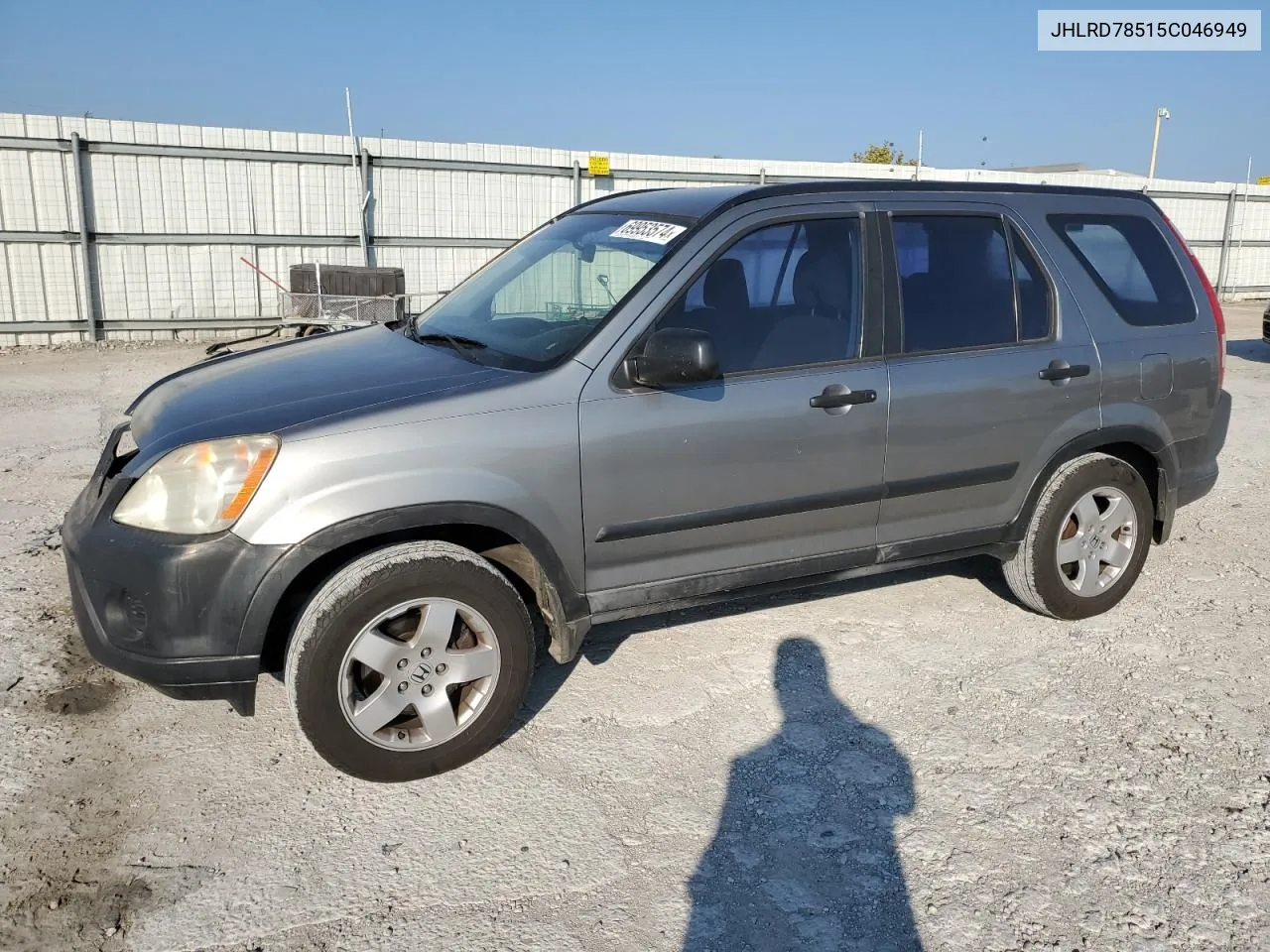 2005 Honda Cr-V Lx VIN: JHLRD78515C046949 Lot: 69953574