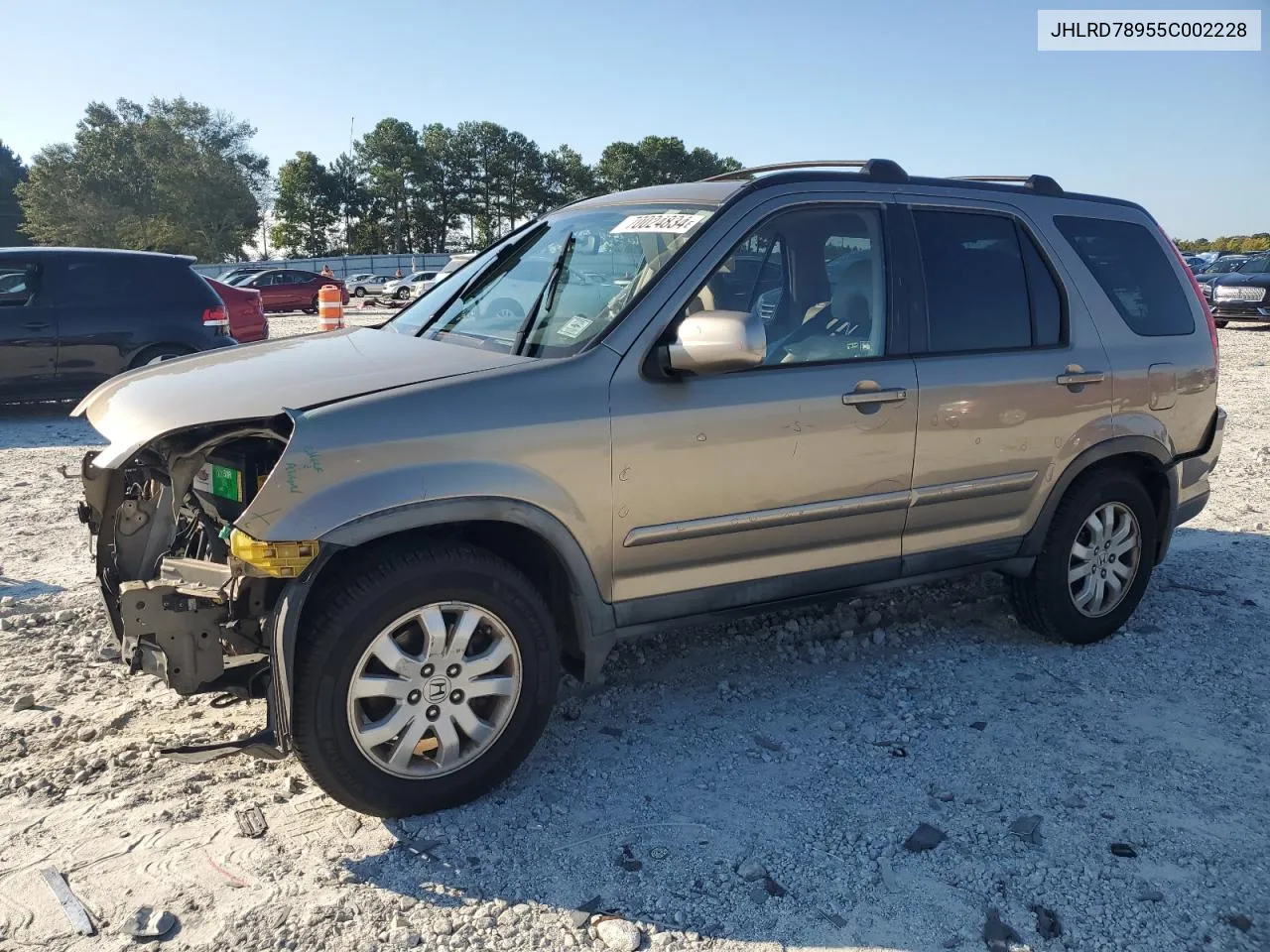 2005 Honda Cr-V Se VIN: JHLRD78955C002228 Lot: 70024834