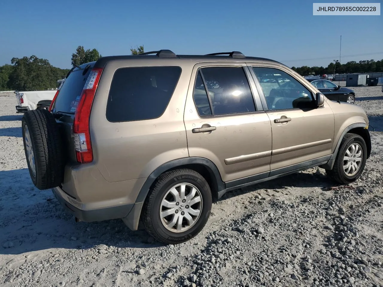 2005 Honda Cr-V Se VIN: JHLRD78955C002228 Lot: 70024834