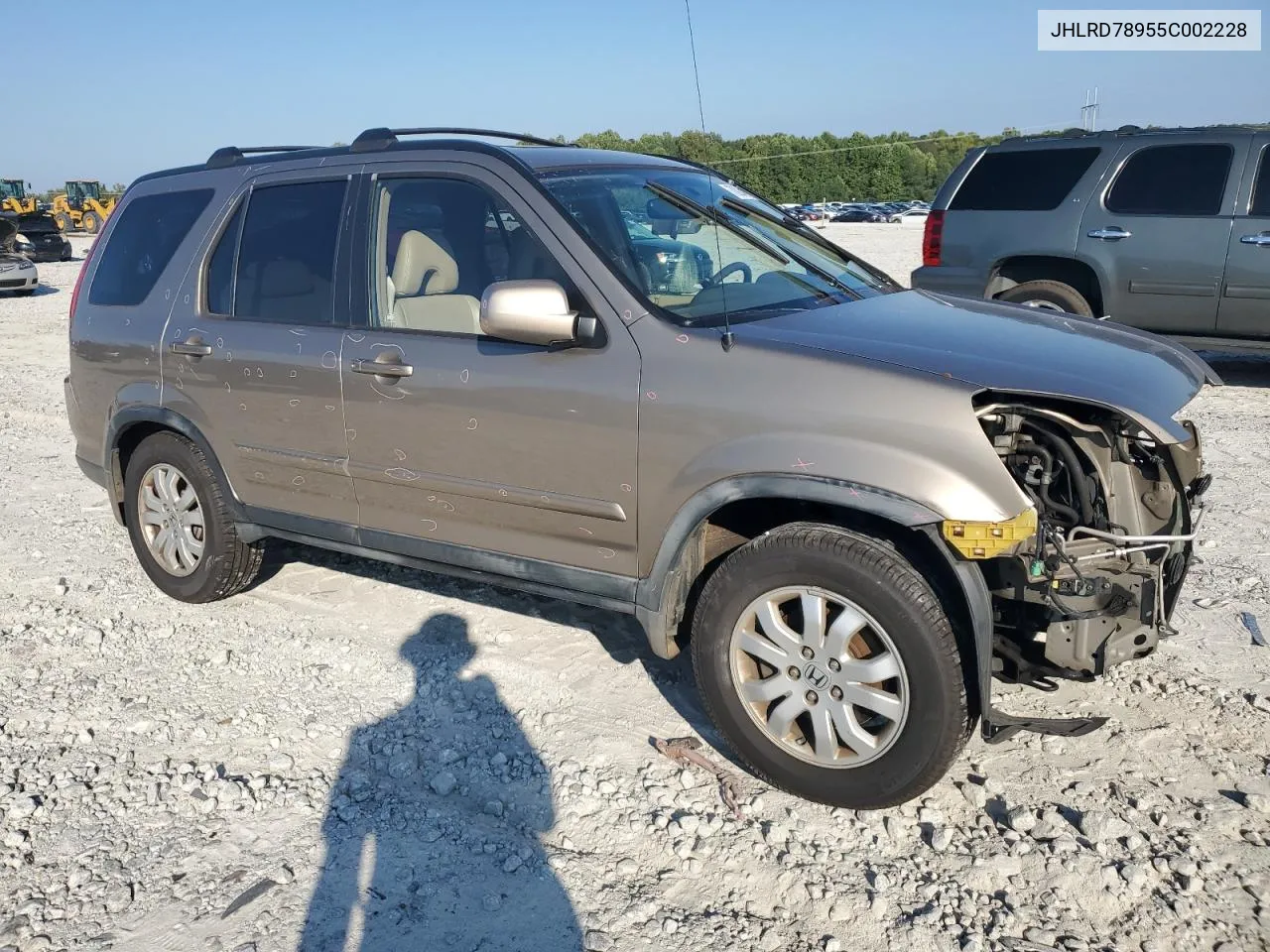 2005 Honda Cr-V Se VIN: JHLRD78955C002228 Lot: 70024834