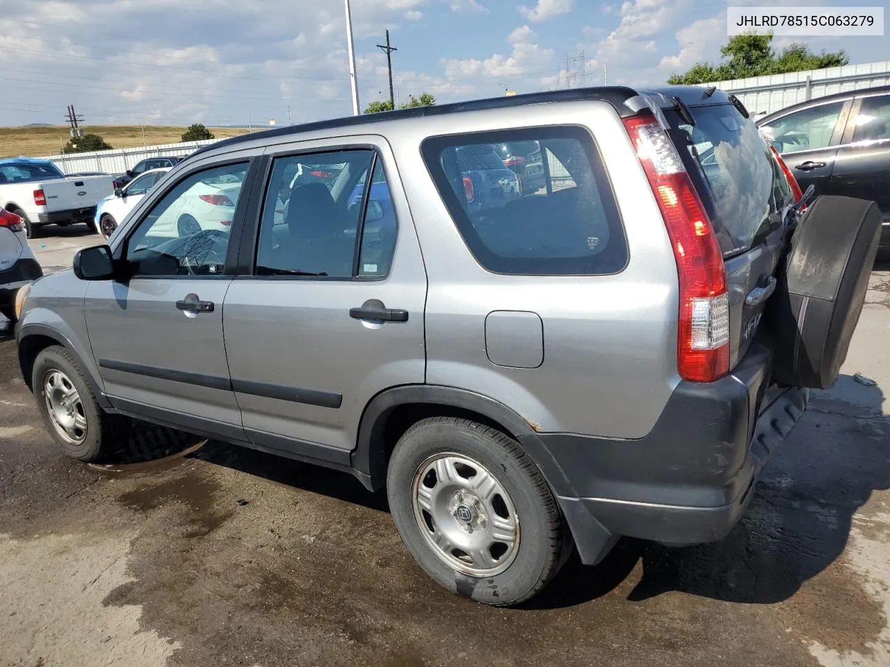 2005 Honda Cr-V Lx VIN: JHLRD78515C063279 Lot: 70709254