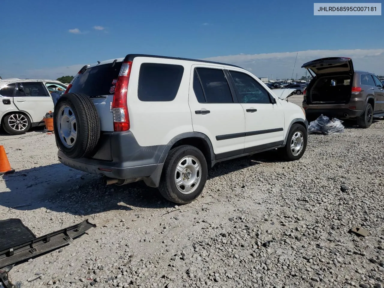 2005 Honda Cr-V Lx VIN: JHLRD68595C007181 Lot: 70757984