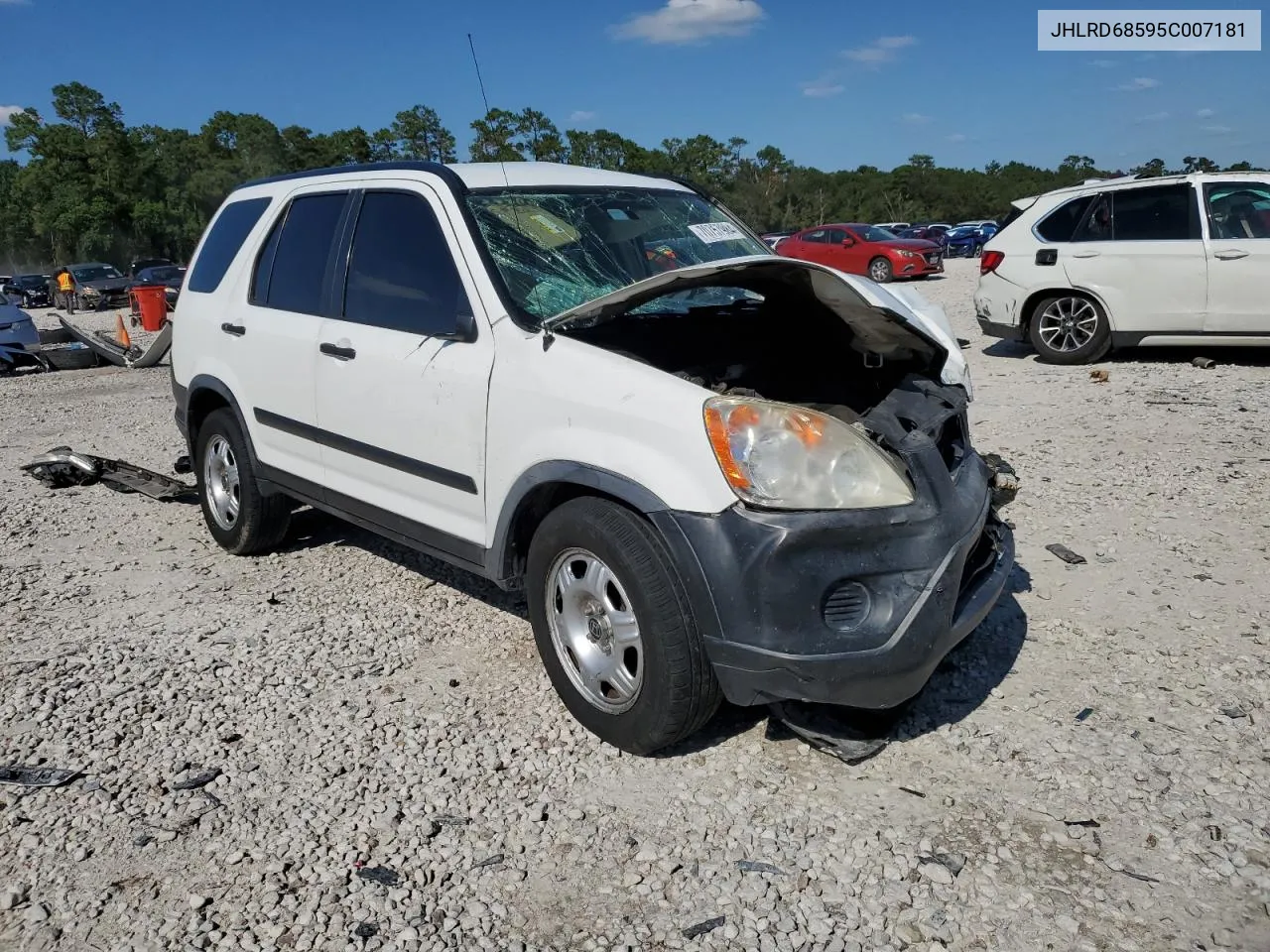 2005 Honda Cr-V Lx VIN: JHLRD68595C007181 Lot: 70757984