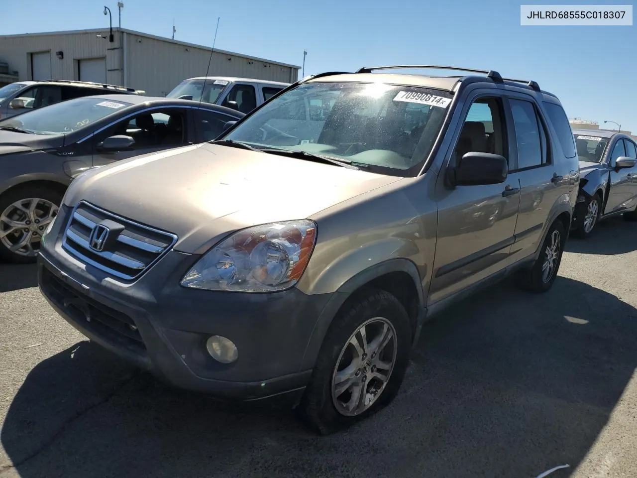 JHLRD68555C018307 2005 Honda Cr-V Lx