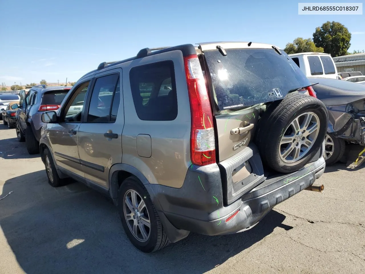 2005 Honda Cr-V Lx VIN: JHLRD68555C018307 Lot: 70990814