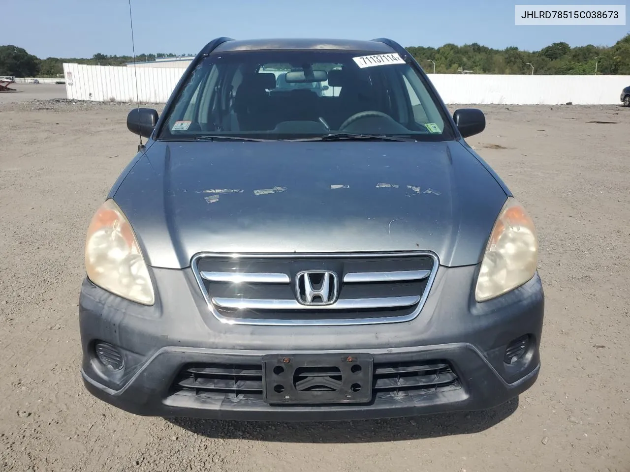 2005 Honda Cr-V Lx VIN: JHLRD78515C038673 Lot: 71137114