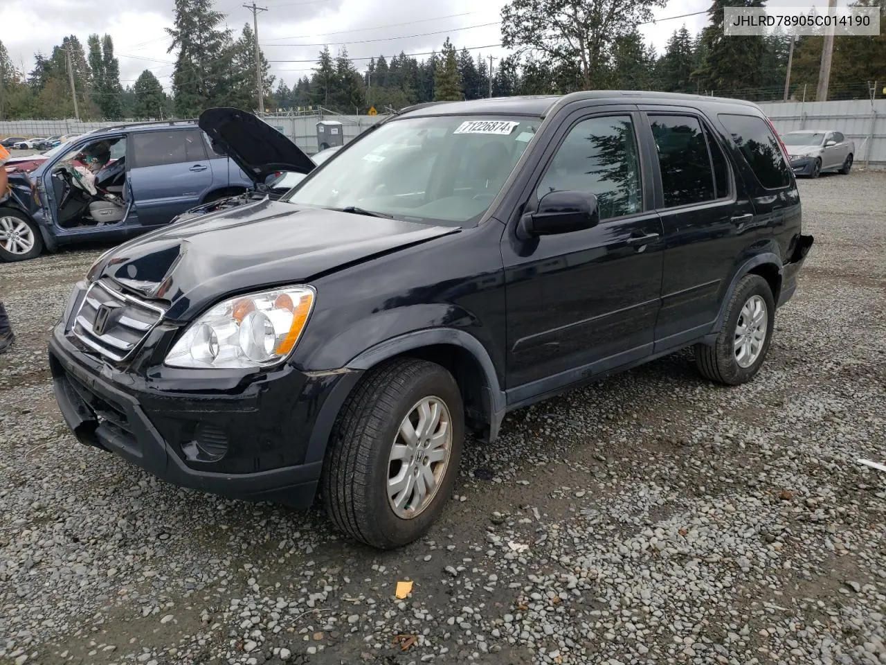 2005 Honda Cr-V Se VIN: JHLRD78905C014190 Lot: 71226874