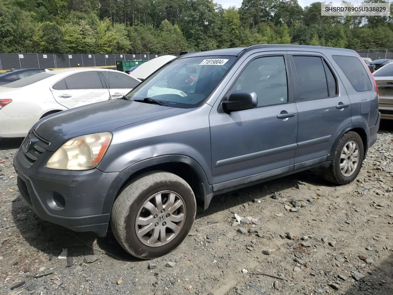 2005 Honda Cr-V Se VIN: SHSRD78905U338829 Lot: 71819804