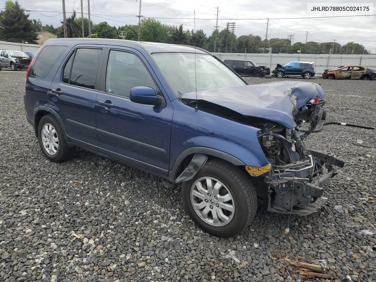 2005 Honda Cr-V Ex VIN: JHLRD78805C024175 Lot: 72039644