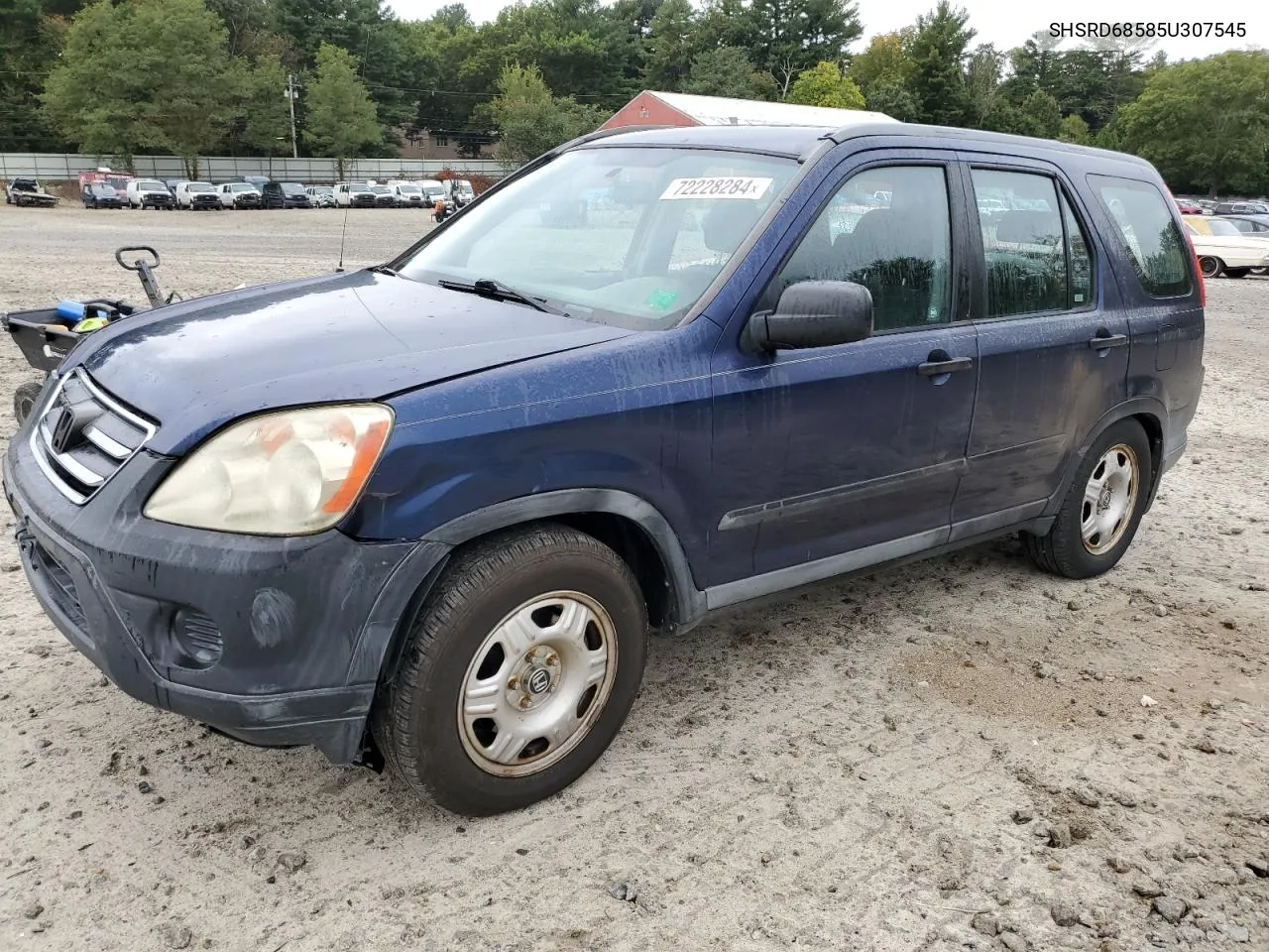 2005 Honda Cr-V Lx VIN: SHSRD68585U307545 Lot: 72228284