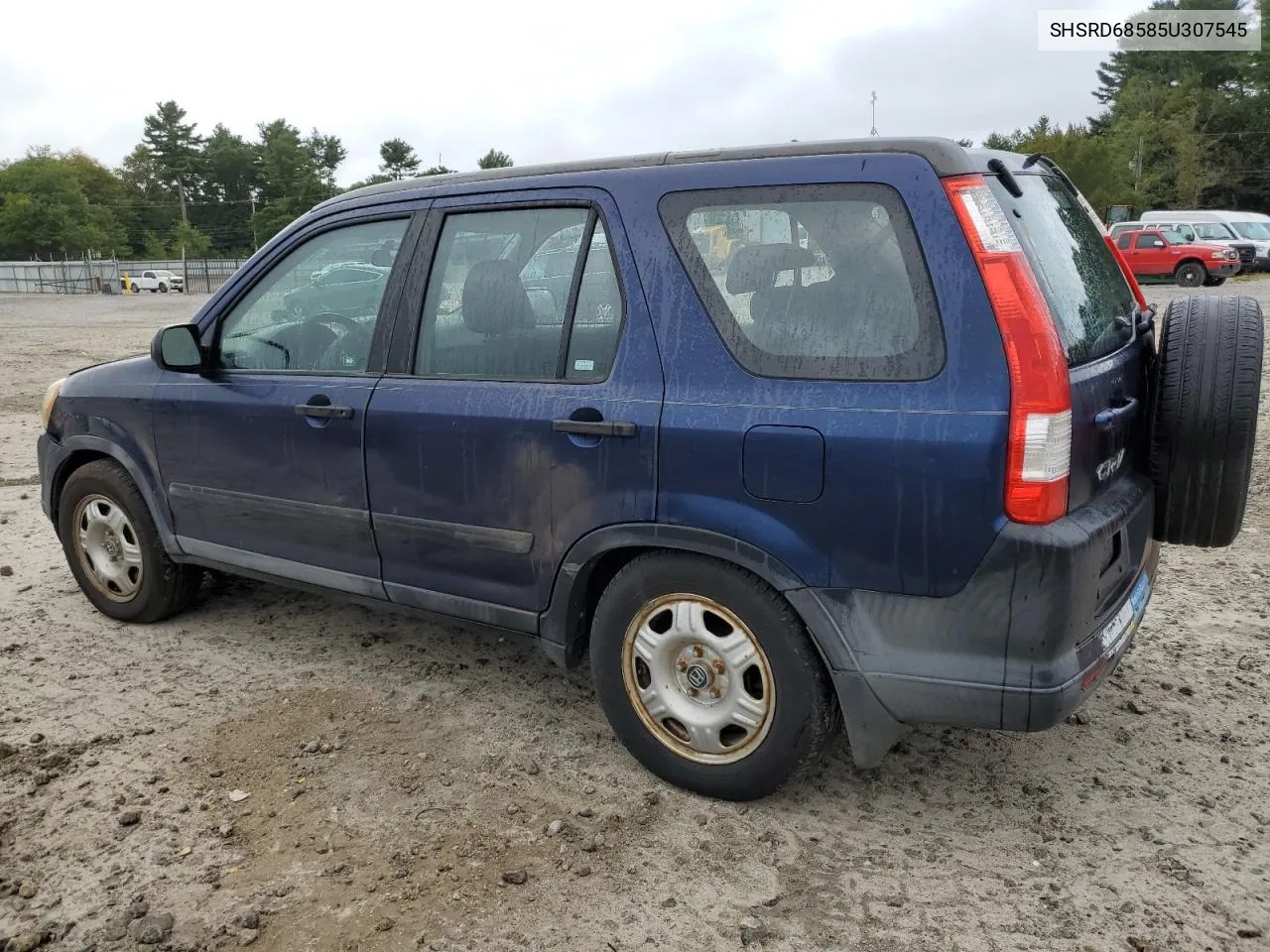 2005 Honda Cr-V Lx VIN: SHSRD68585U307545 Lot: 72228284