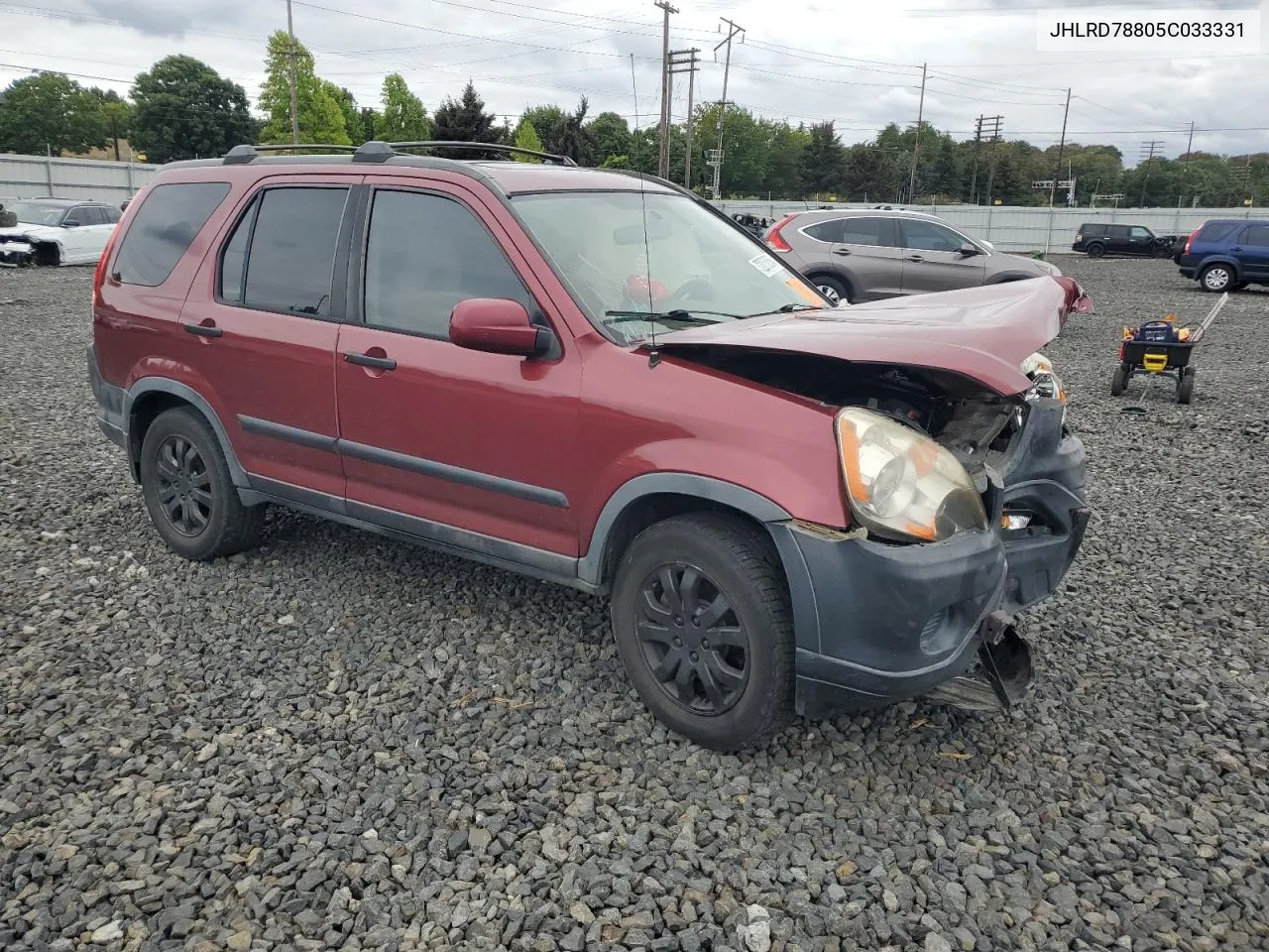 2005 Honda Cr-V Ex VIN: JHLRD78805C033331 Lot: 72273354