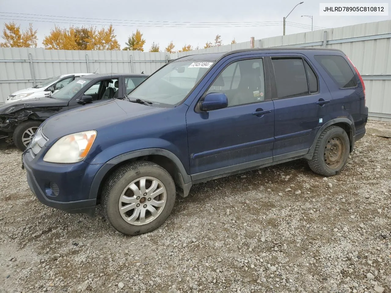 2005 Honda Cr-V Se VIN: JHLRD78905C810812 Lot: 72457494