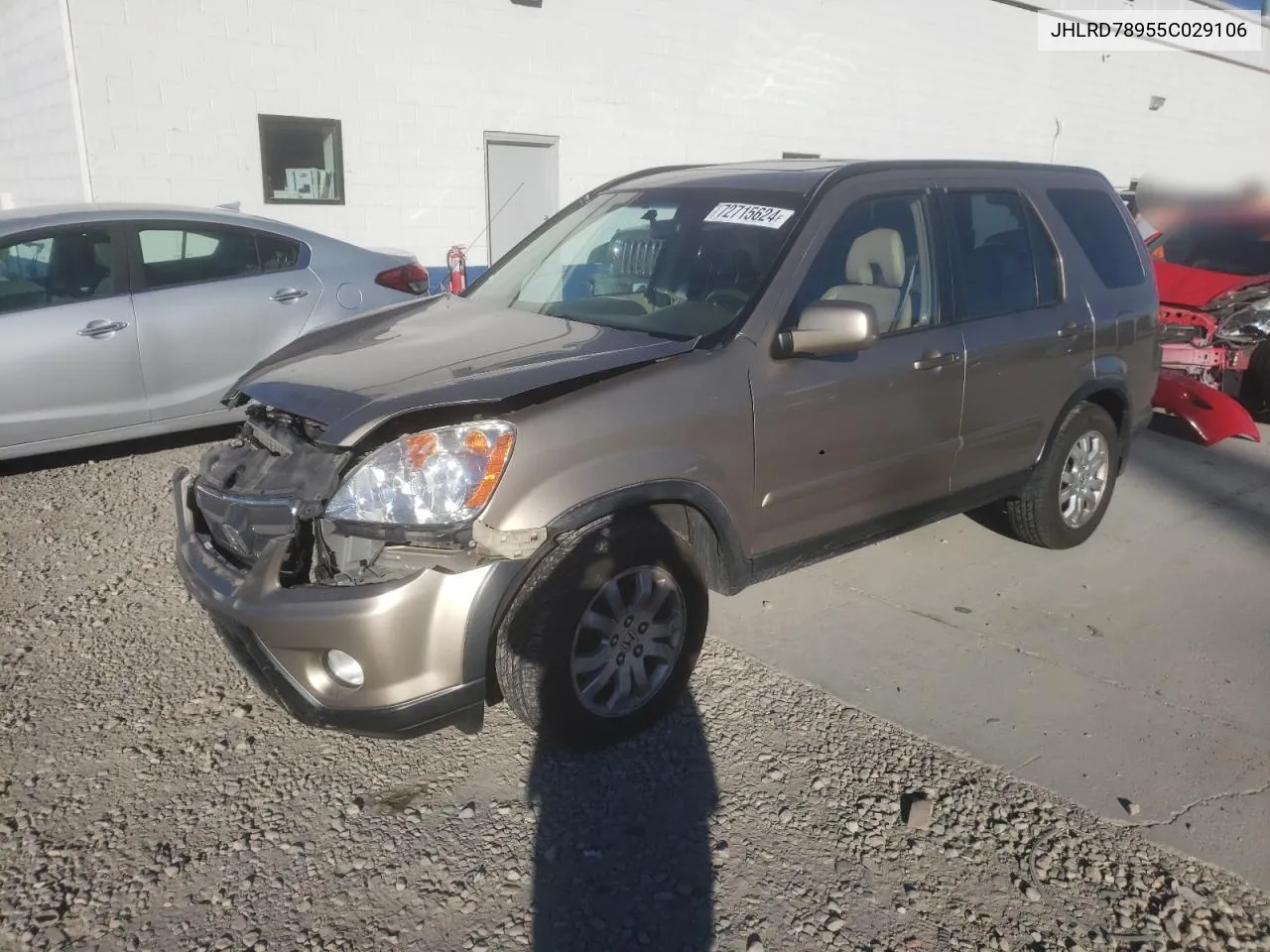 2005 Honda Cr-V Se VIN: JHLRD78955C029106 Lot: 72715624