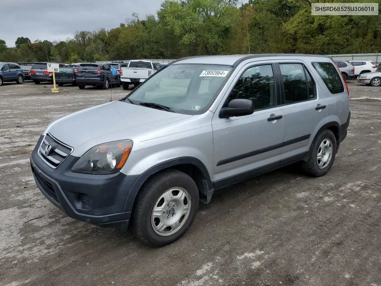 2005 Honda Cr-V Lx VIN: SHSRD68525U306018 Lot: 73852864