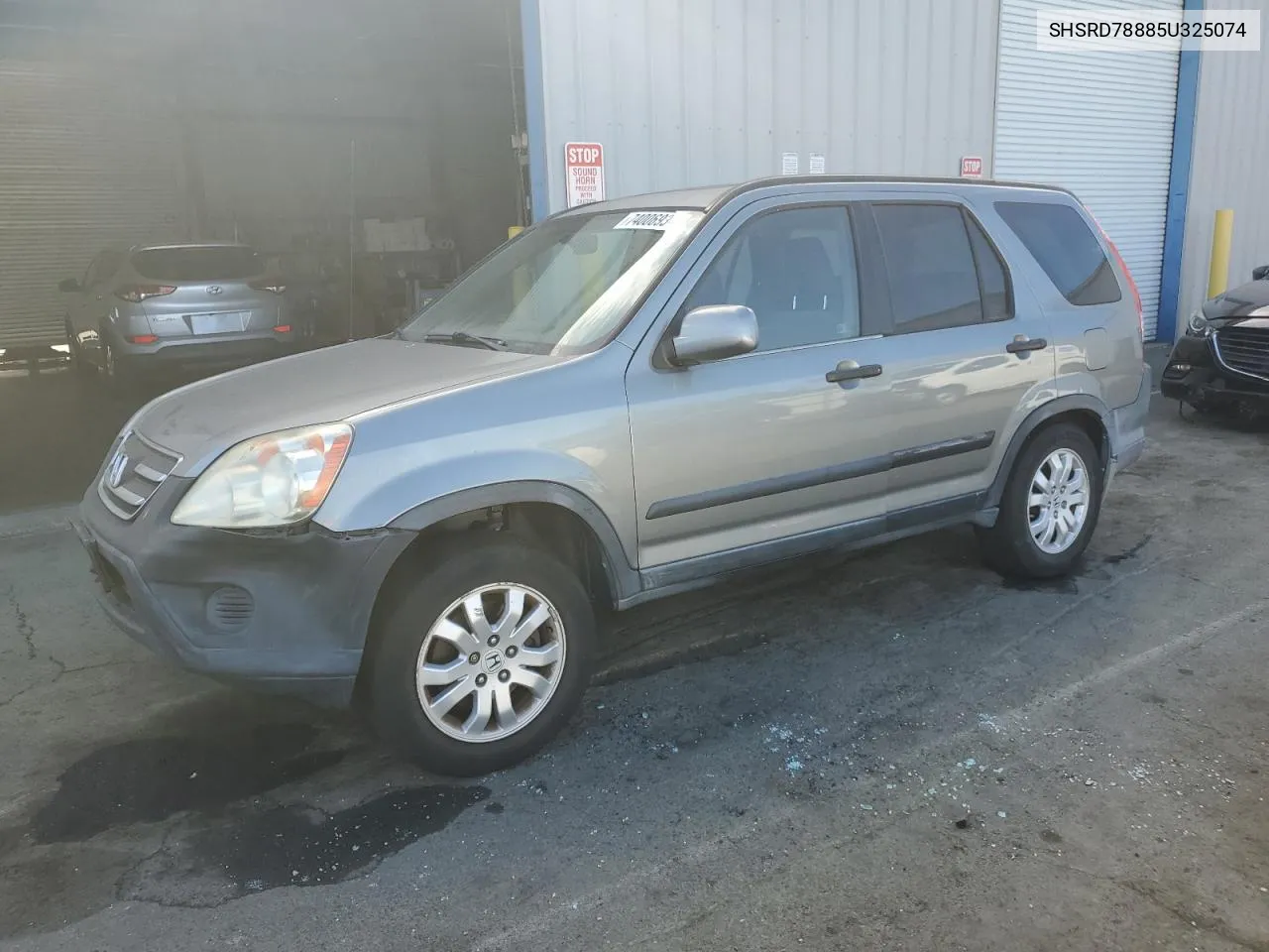 2005 Honda Cr-V Ex VIN: SHSRD78885U325074 Lot: 74006934