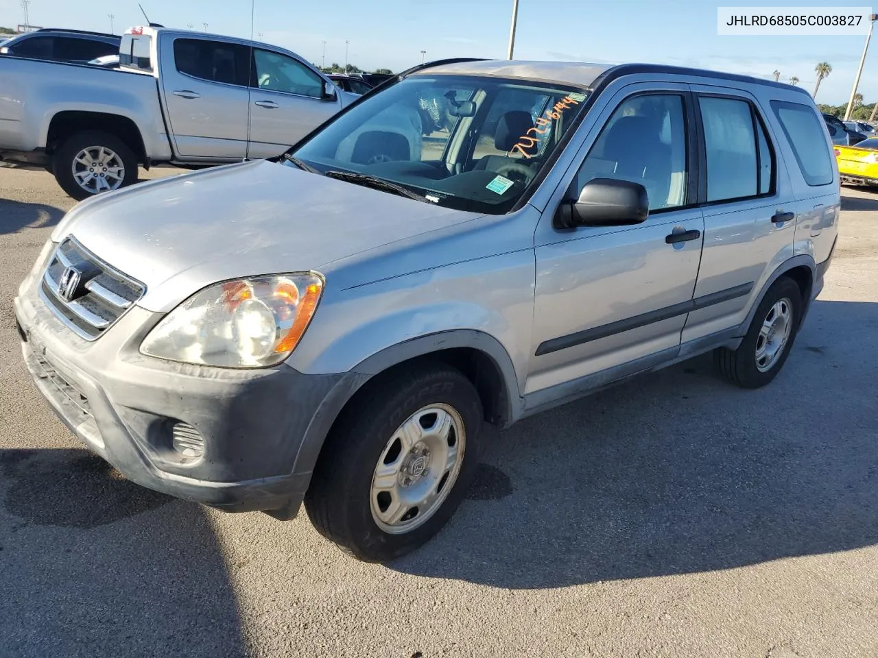 2005 Honda Cr-V Lx VIN: JHLRD68505C003827 Lot: 74246144