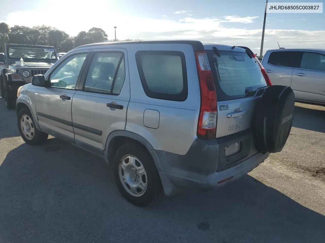 2005 Honda Cr-V Lx VIN: JHLRD68505C003827 Lot: 74246144