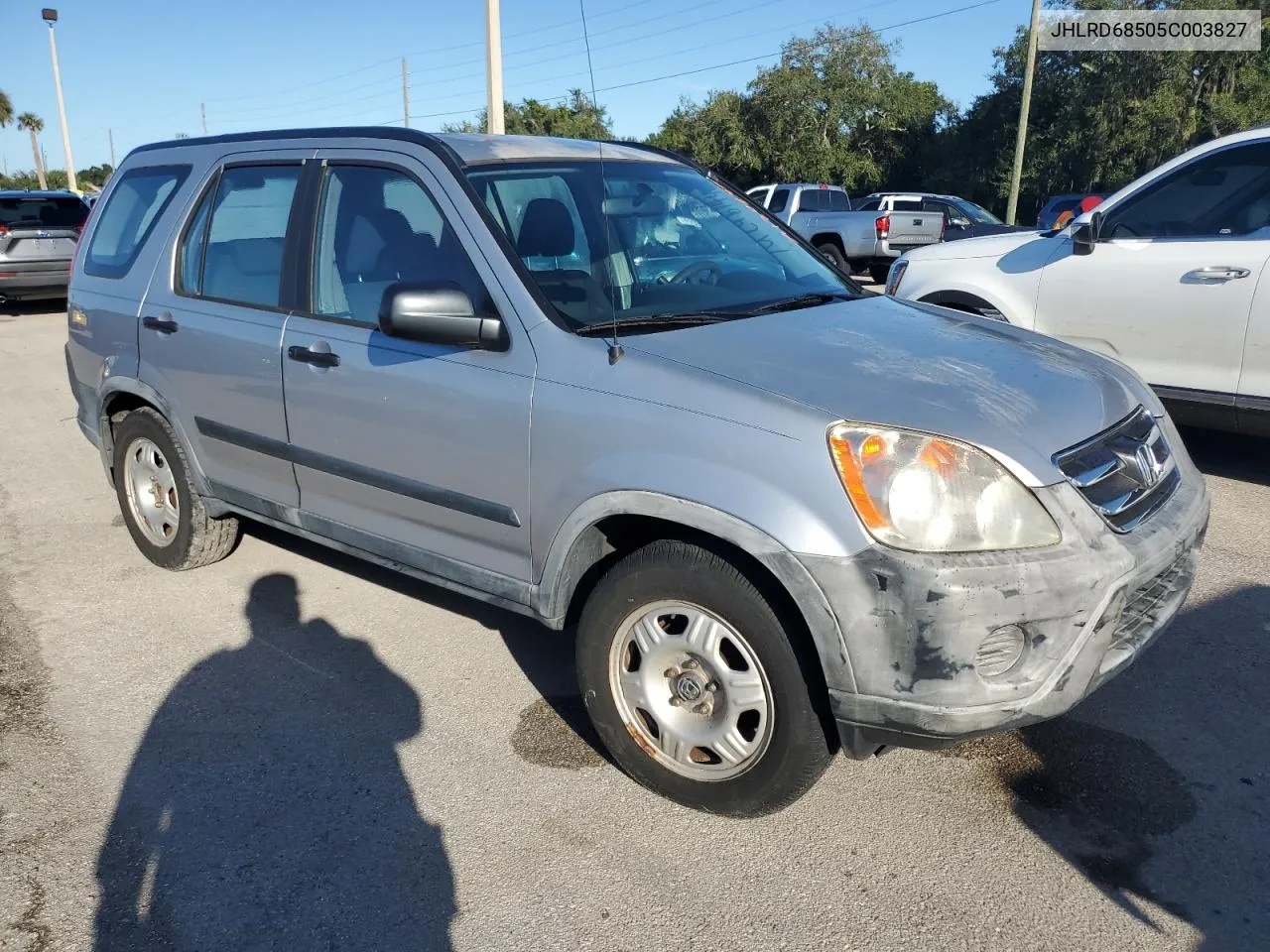 2005 Honda Cr-V Lx VIN: JHLRD68505C003827 Lot: 74246144