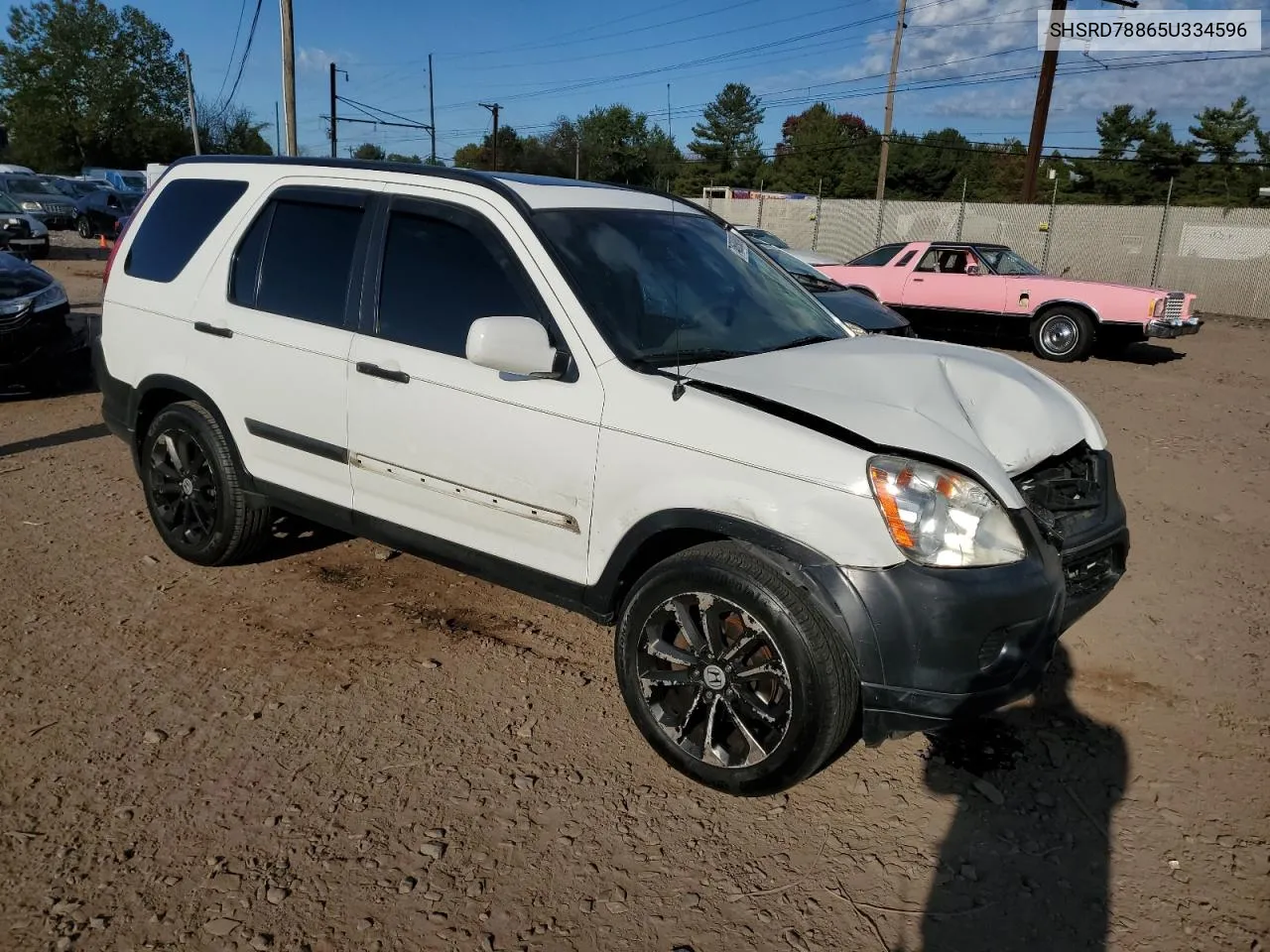 2005 Honda Cr-V Ex VIN: SHSRD78865U334596 Lot: 74689084